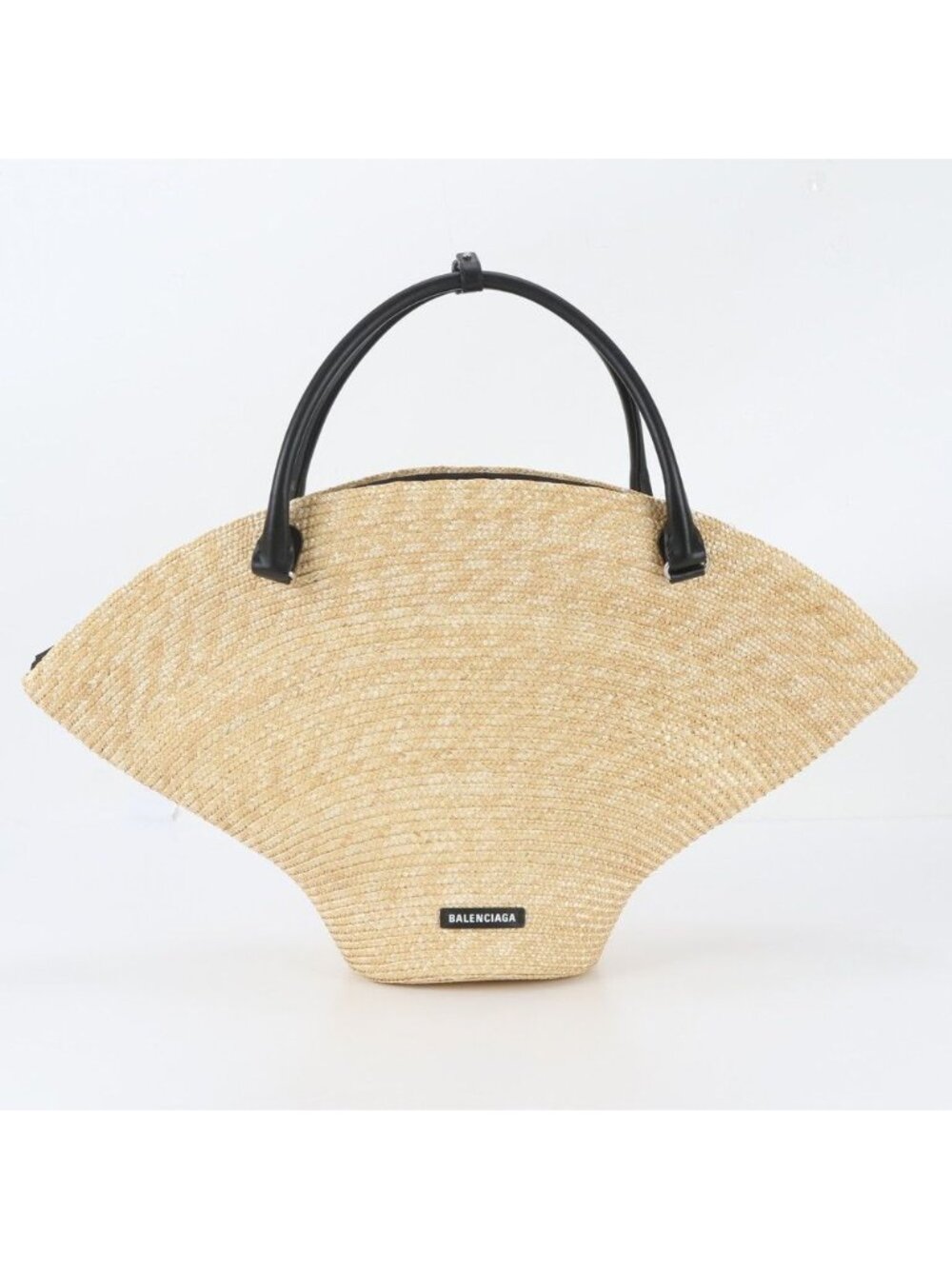 Balenciaga Beachbag Basketbag Raffia Leather Handbag Tote Beige